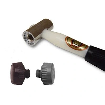 Image of Thor 710 Nylon Faced Window Glazing Hammer/Mallet with Soft Grey &amp; Tough Brown Head