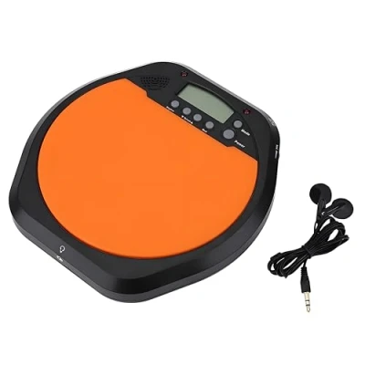 Image of Drummer Training Pad, Drum Metronome Digital LCD Display Pad with Earphone for Practice