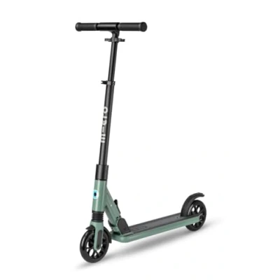 Image of Micro Scooters Sprite LED Children&#039;s Scooter Handlebar Adjustable Front Suspension Foldable Boys &amp; Girls 8yrs+ Green