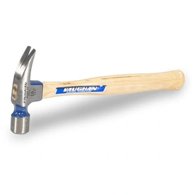 Image of Vaughan 9 10 Ounce InchLittle Pro Inch Professional Rip Hammer, Smooth Face, White Hickory Handle.