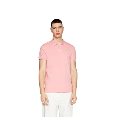 Image of Tommy Jeans Placket Polo shirt, Men&#039;s, Size: 3XL, Tickled pink