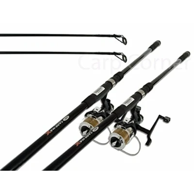 Image of NGT Carp Fishing Setup 2 x 12ft Piece Rods 2.75lb &amp; 2x Baitrunner Reels Pre loaded With Line