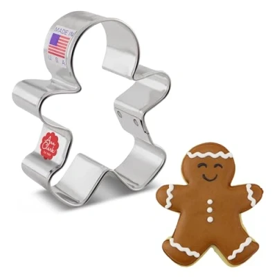 Image of Ann Clark Cookie Cutters Happy Gingerbread Man Cutter, 7.6 cm