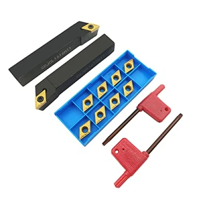 Image of 5/8&quot; Boring Bar SDJCR1616H11+SDJCL1616H11 Lathe External Turning Tool Holder with 10PCS DCMT32.51/DCMT11T304 Carbide Inserts…