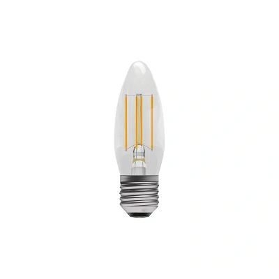 Image of Dimmable Clear LED Filament Candle E27 4000K 3.3W Bell Lighting