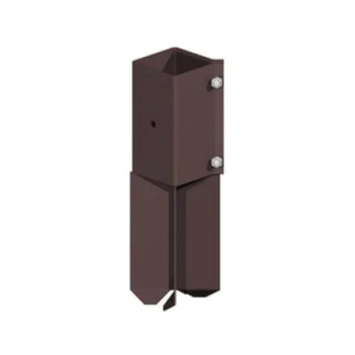 Image of Fencemate Swift Clamp Concrete in Post Support 100mm x Epoxy Brown