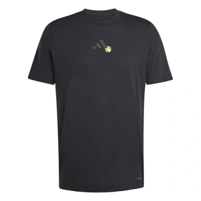 Image of adidas Men&#039;s Tennis JEU Graphic T Shirt, Black, XXL