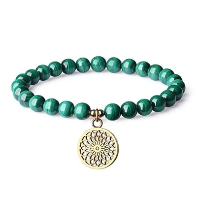 Image of COAI Dream Catcher Charm Malachite Stone Bracelet for Women