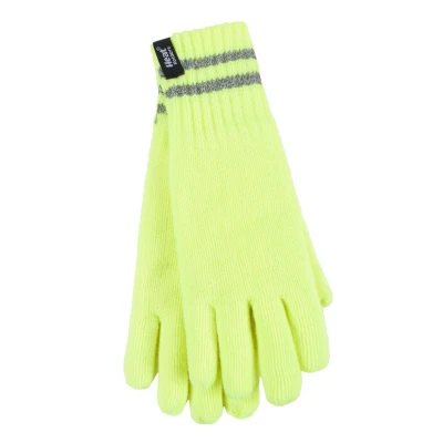 Image of 1 Pack Bright Yellow Workforce Gloves Unisex Small/Medium Heat Holders