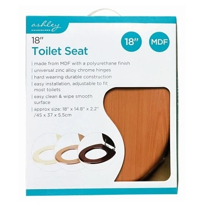 Image of Ashley 18&quot; Toilet Seat Antique Pine
