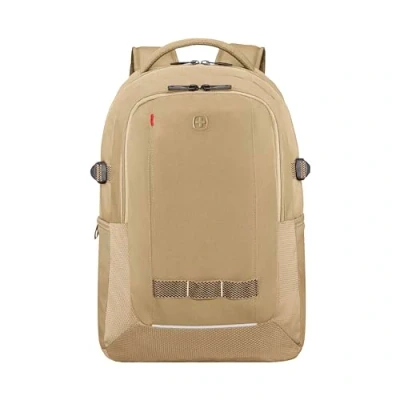 Image of WENGER Ryde Laptop Backpack with Tablet Compartment, Notebook up to 16 Inches, 10 Organiser, 26 L, Women Men, Office, Business, Travel, University, Cream, 653185