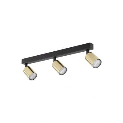 Image of Top Classic Ceiling Spotlight Bar Black, Gold 3xGU10
