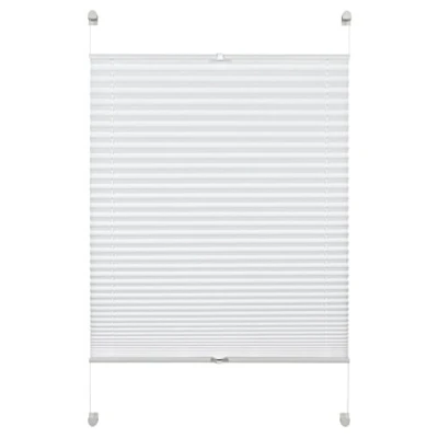 Image of Deco Company Pleated Blind, Polyester Grey, 40 x 130 cm
