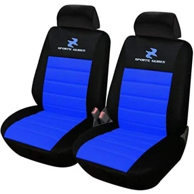 Image of WOLTU Car Van Seat Covers Front Pair blue black Universal for Cars Vans Protector