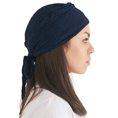 Image of CHARM Pirate Hat Head Scarf Turban Bandana Cap Boho Chic Womens Mens Adult Costume Casualbox Navy