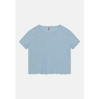 Image of Kids ONLY Kognella Oneck NOOS Basic Tshirt for kids, Size: 7 8y, Blue
