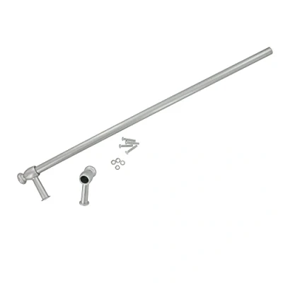 Image of Paxanpax PCK756 Universal Silver Oven Grill Cooker Cut to Size Door Handle with Fixing Kit