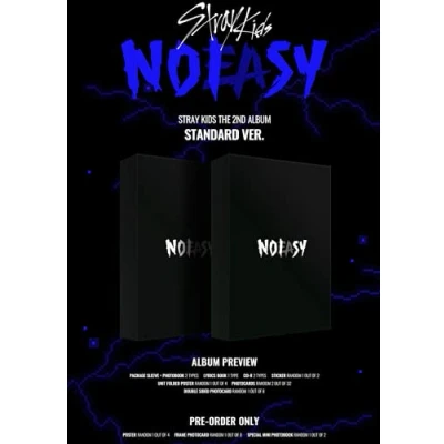 Image of STRAY KIDS NOEASY Standard Version [B type] The 2nd Album+Photobook+Pre Order Benefit+Folded Poster+Bonus (5 photocards) Black,Medium