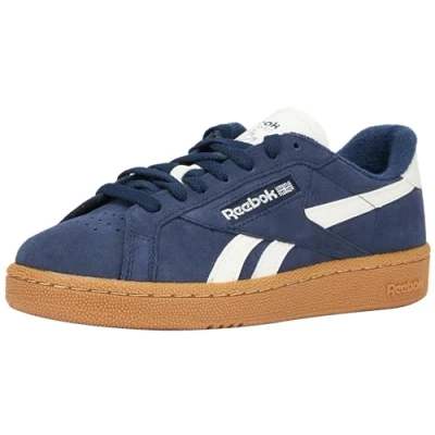Image of Reebok Unisex Club C Grounds UK Sneaker, Vector Navy/Chalk Rubber Gum 04, 8