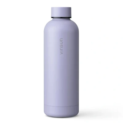 Image of Vinsun Stainless Steel Water Bottle 500ml Purple Double Walled Insulated Flask, Leak Proof, BPA Free Drinks for Sport, Outdoor, School, Gym