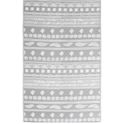 Image of vidaXL Outdoor Carpet ARAKIL Grey 140x200 cm PP