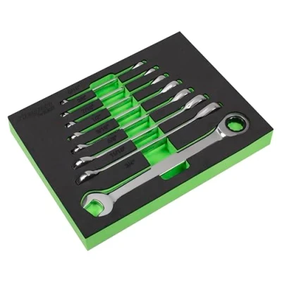 Image of Siegen Combination Ratchet Spanner Set 8pc Imperial