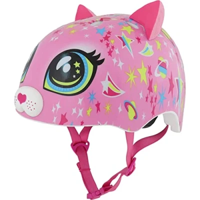 Image of Raskullz Unisex Youth Fit System Toddlers Astro Cat Pink Unisize 48 52cm Helmet, Pink, UK