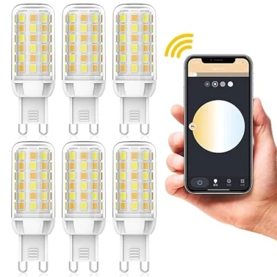 Image of RENBING WiFi LED Smart Bulb G9 Light Bulb, Alexa 3W 320LM 40W Halogen Equivalent, Dimmable 2700K 6500K, Compatible with Amazon Alexa/Google Home[Energy Class A] (Color : 6)