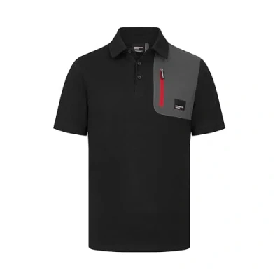 Image of Porsche Motorsport Mens Utility Polo Black Size: 3XL