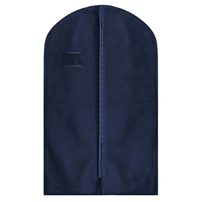 Image of Hoesh UK Navy 54 Mens suit garment Protection Cover Pack of 5 clothes bags, bag for men, travel covers, moth proof carriers men