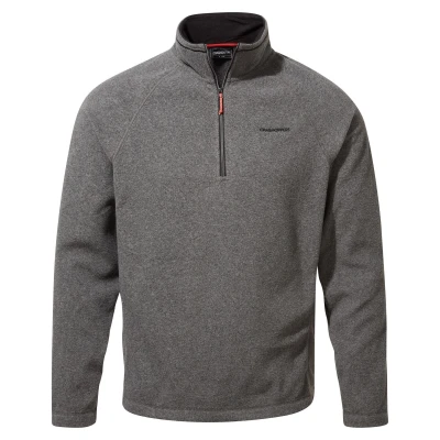 Image of Craghoppers Mens Corey VI Half Zip Fleece Top (Black Pepper Marl) Size Medium