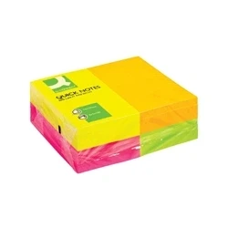 Image of Q Connect Quick Notes 76 x 127mm Neon (Pack of 12) KF01350
