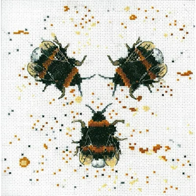 Image of My Cross Stitch Bree Merryn Counted Kit Bee Happy, 8x8 inches