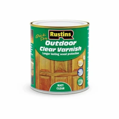 Image of Rustins Quick Dry Outdoor Clear Varnish 500ml Matt