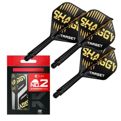 Image of TARGET Darts Scott Williams K Flex Flights and Shaft System, No.2 Pack of 3 Kflex All In One Flights, Player Edition Accessories Dart Stem Intermediate (26mm)