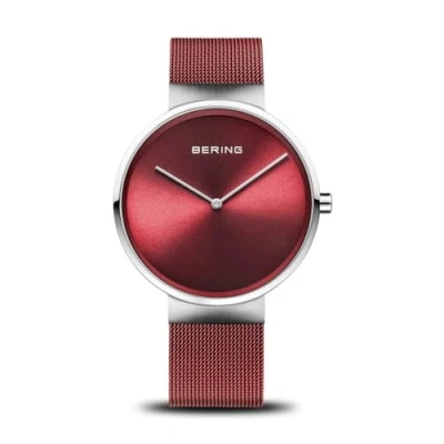 Image of BERING Women Analog Quartz Classic Collection Watch with stainless steel Strap and Sapphire Crystal 14539 303, Silver, 39 mm