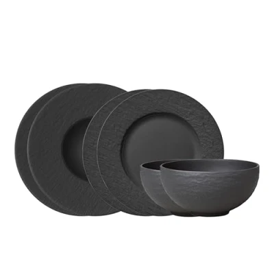 Image of Villeroy &amp; Boch Manufacture Rock Noire 6 Piece Starter Set