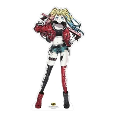 Image of Star Cutouts SC4307 Harley Quinn Anime Style Mini Small Cardboard Cutout
