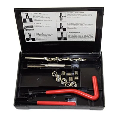 Image of AB Tools Unithread 5/16&quot; x 18 BSW Whitworth Tap Repair Cutter Kit Helicoil Damaged Threads 14pc