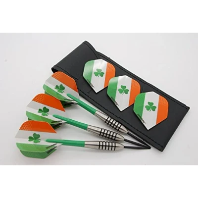 Image of TARGET 21g 22g 23g 24g 25g 26g 28g 32g Tungsten darts set, Irish dart flights, stems &amp; case (24)