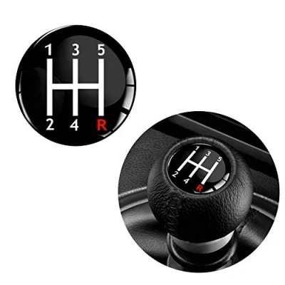 Image of Biomar Labs® 1 x 3D Silicone Shift 5 Speed Gear Lever Knob Cover Sticker Decal Diameter 30mm Emblem Auto Tuning S 57