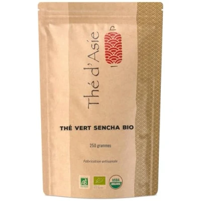 Image of Khla Sencha Green Tea 250g Full Leaf Organic Japanese Pure &amp; Natural Fresh Fragrant Asian Herbal Origine China Perfect Iced or Hot Infusion