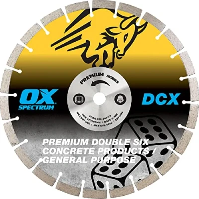 Image of OX DCX300/20 General Purpose Spectrum Plus Double Six Diamond Blade, Multi Colour, 300/20 mm