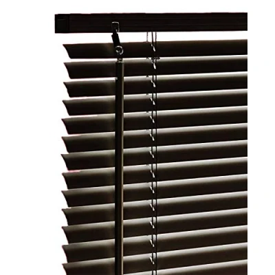 Image of funky gadgets Black Plain PVC Venetian Window Blind Easy Fit Blinds/Shutter Home,Office Privacy Protection Ready To Hang Shutters (90 cm x 213 cm)