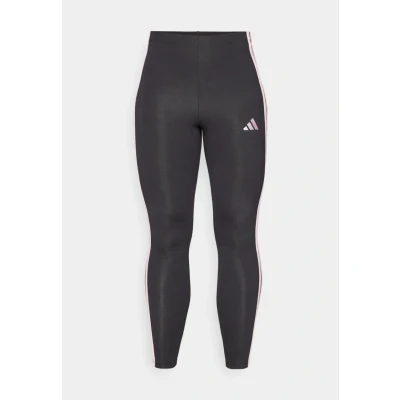 Image of adidas Women&#039;s ESSENTIALS 3 STRIPES COTTON LEGGINGS, black/clear pink, XS