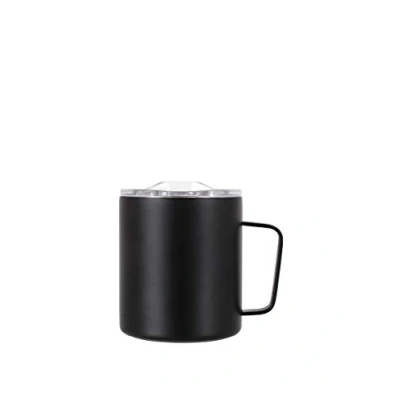 Image of Lifeventure Insulated Travel &amp; Outdoor Coffee or Tea Cup, Double Walled Vacuum Insulation, Eco Friendly Stainless Steel with Removeable Lid, 350ml, Black