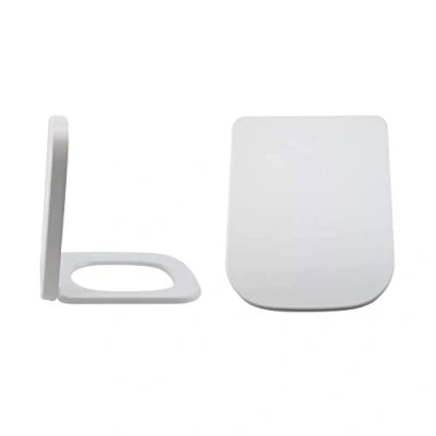 Image of Milano Longton Modern White Toilet WC Quick Release Soft Close Seat 350mm x 410mm