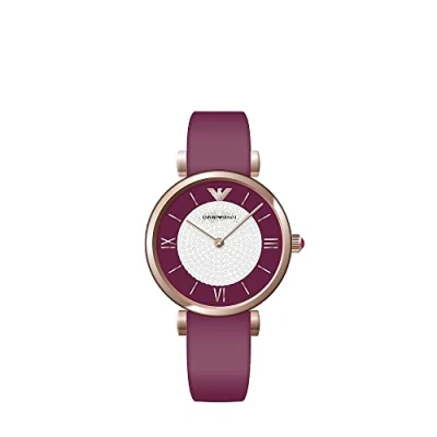 Image of Emporio Armani Watch for Women, Two Hand Movement, 32 mm na Stainless Steel Case with a Pro Planet Leather Strap, AR11487