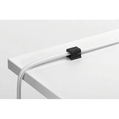 Image of Durable CAVOLINE Cable Management Clips Pack of 4 Large Graphite Self Adhesive Channelling for 2 Cables Ideal and Wire Extreme Holding Electrical