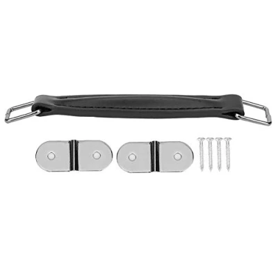 Image of Vintage Style Guitar Amplifier Handle PU Leather Speaker for Speaker(Black) Audio Equipment